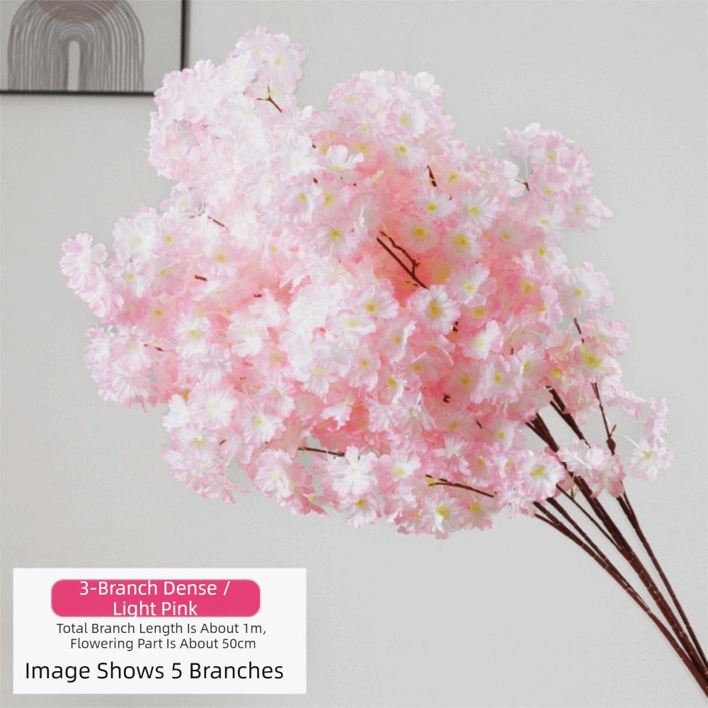 Simulation Branch Artificial Cherry Blossom Multiple Color Encrypted Cherry Artificial Flowers Spring Cherry Fake Flowers