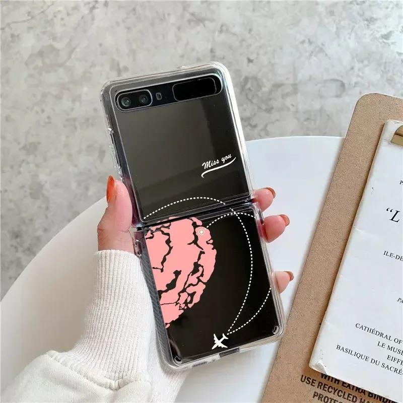 

Love Heart Couple Case for Samsung Galaxy Z Flip 5 ZFlip6 5G Transaprent Clear Paired Cover for Samsung ZFlip4 Z Flip 3 Fundas Galaxy ZFlip 6