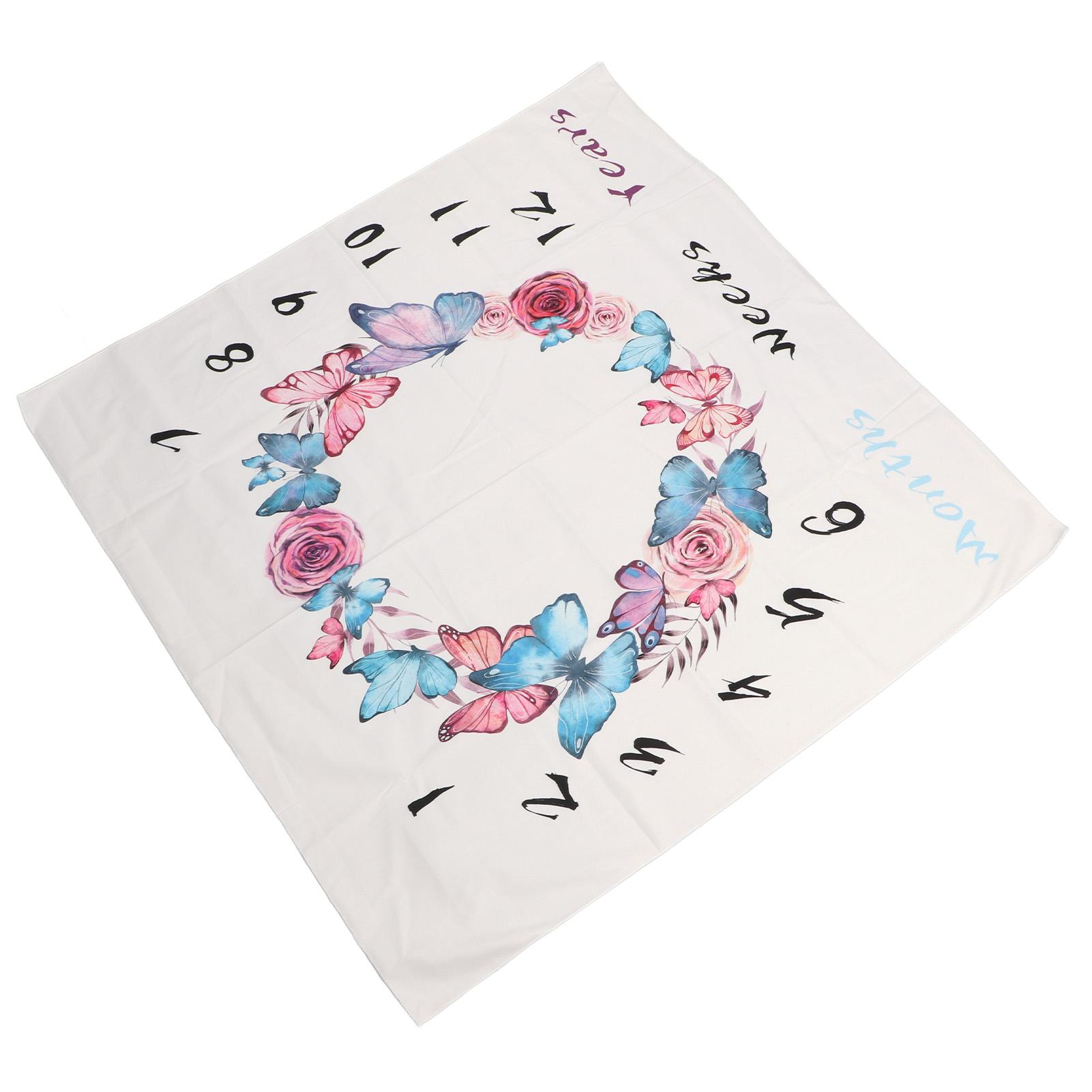 

Детское ежемесячное одеяло Milestone для мальчиков и девочек с узором гирлянды 39,4x39,4 дюйма фотофон ткань