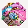 1 Stück Automatisches Öffnungsregenschirm mit Niedlichen Anime-Charakteren, Faltbares Design, Eisenrahmen, Für den Außenbereich, Perfektes Geschenk für Fans, Reisende, Tägliche Nutzung.P081