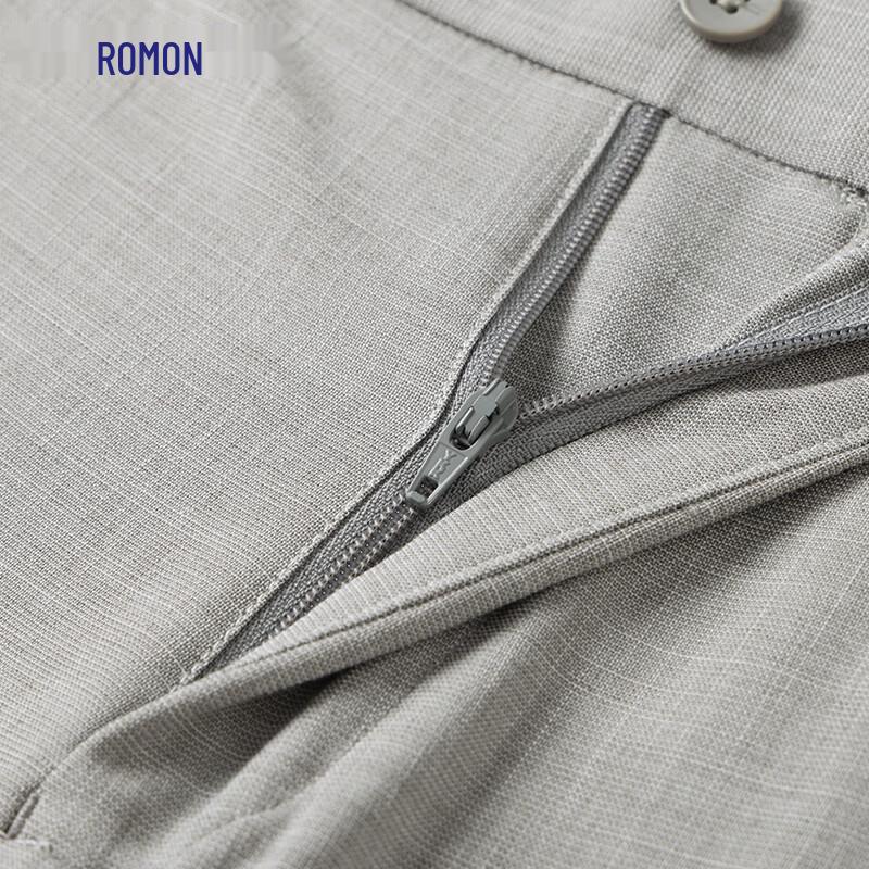 Romon Men's Lyocell Linen Straight Casual Pants