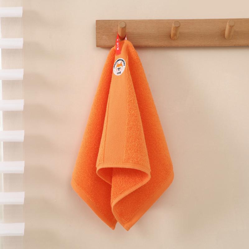 

25x50cm Cartoon Animal Embroidery Bathroom Hanging Children Towel Cotton Face Wash Soft Water Absorbent 25x50cm помаранчевий