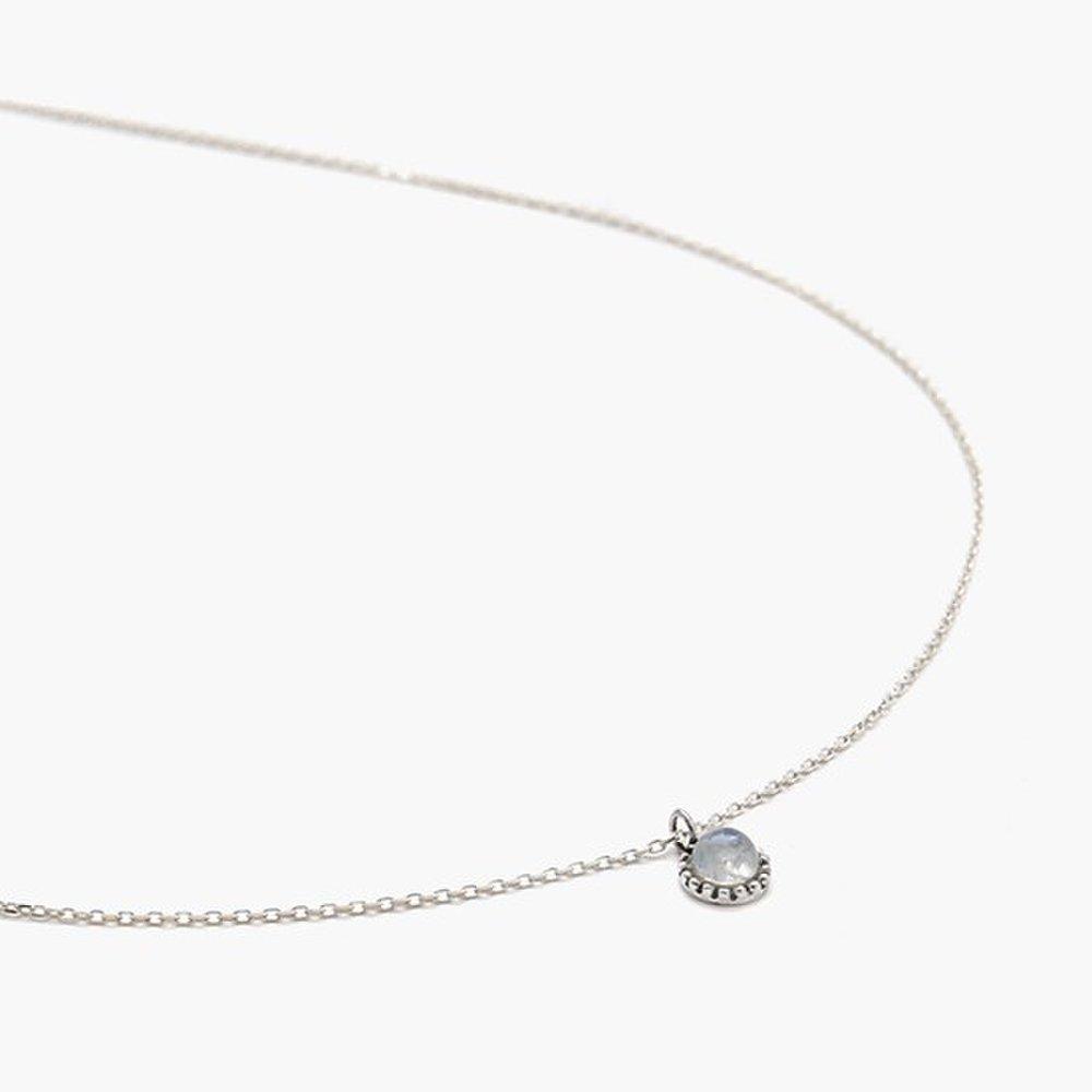 J.Lauren 91N0710 June Birthstone Moonstone Silver Necklace