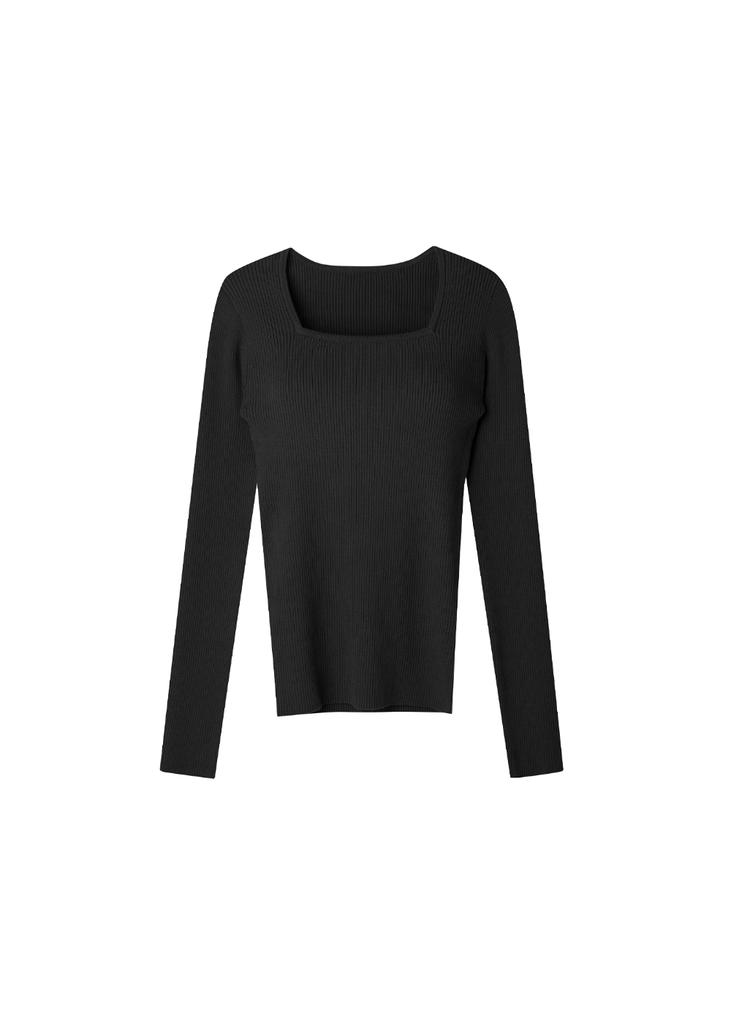 Moeoseoul And Square Neck Knit T-Shirt