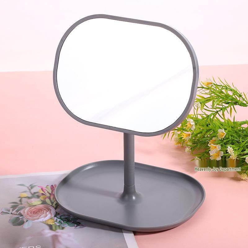 Luxury Rotatable Desktop Makeup Mirror with Storage