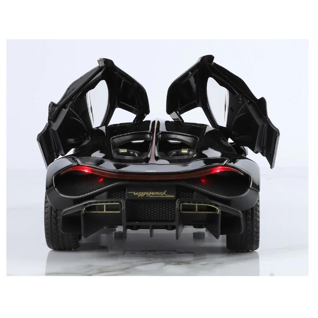 Modèle de voiture Bugatti Tourbillon Supercar en alliage 1/24 Son et lumière Rappel Jouet pour enfants Objets de collection Cadeau d'anniversaire