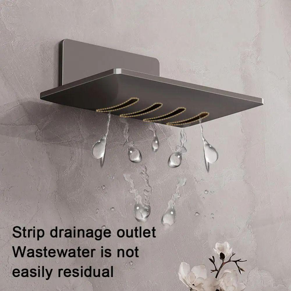 Wall Mounted Soap Dish Holder Space Aluminum Shower Soap Saver Heavy Duty Soap Tray for Bathroom