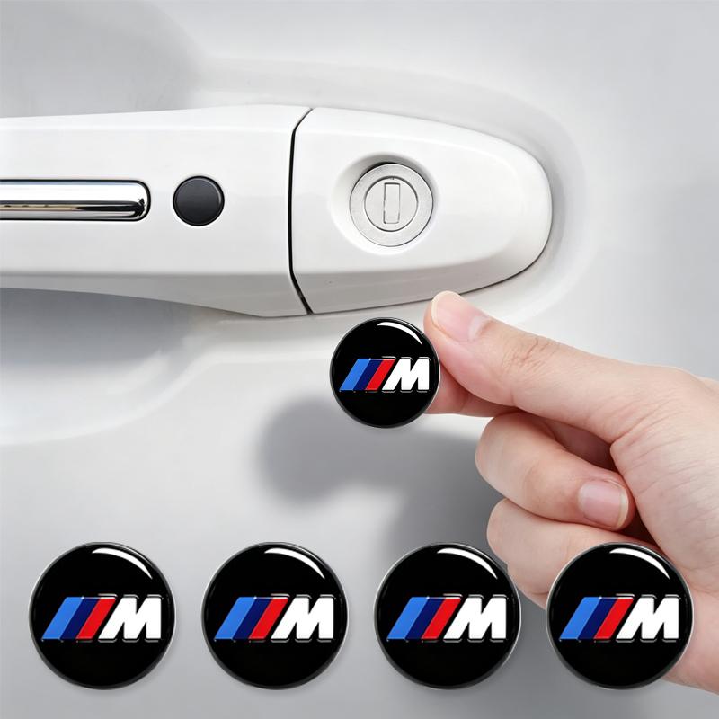 For BMW M X1 X3 2/4pcs Car Door Lock Keyhole Protector Stickers For BMW M 1 3 Series X3 E46 E90 E60 F30 F10 E39 E36 F20 G30 G20 E87 E92 E91 E30