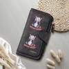 Cute Opossum Print Long Wallet Fashionable Multi Card Holder Leather Purse for Daily Use