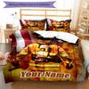 3PC Custom Name Firefighter's Valor Bedding Set Duvet Cover Closure Includes 1 Duvet Cover & 2 Pillowcases for Bedroom