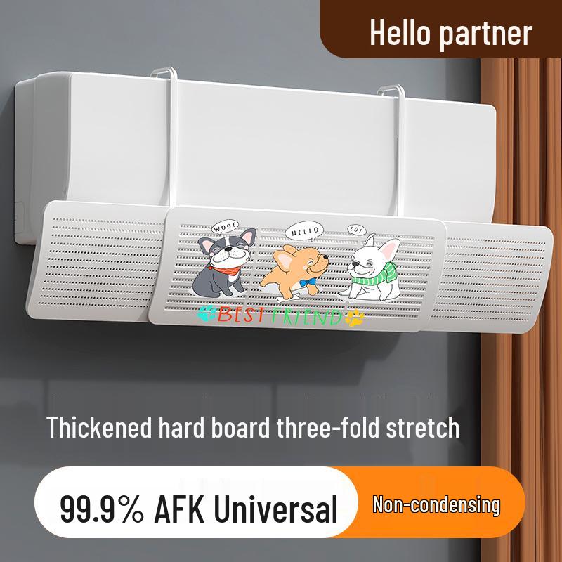 Type A XL Three-in-One Retractable Air Conditioner Deflector - Thickened, Windproof Cover, No Installation Required.