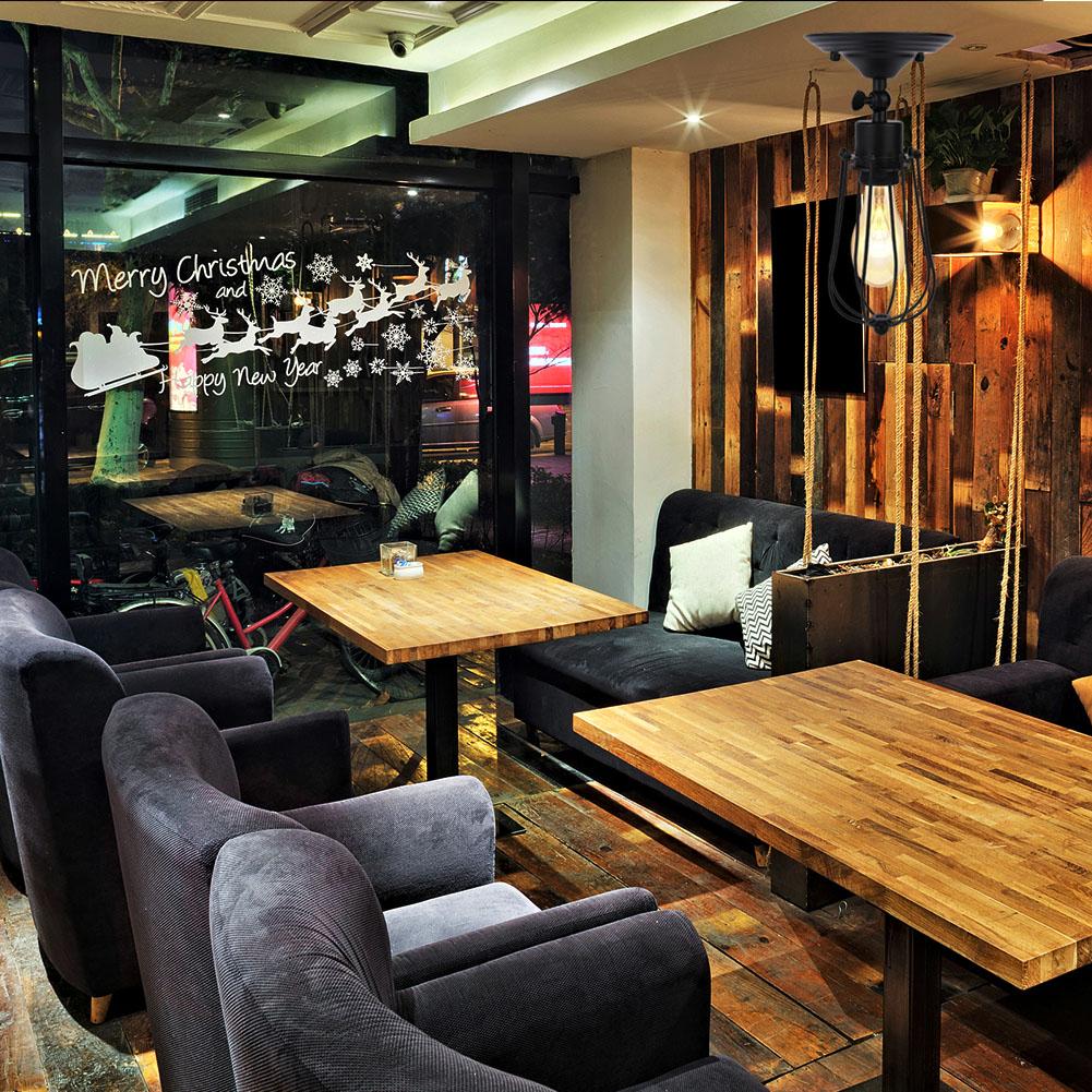 85-240V E26/E27 Wall Sconce Light Retro Style Wall Lamp Fixture for Bathroom Corridor Black