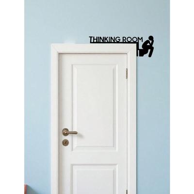 Funny Thinking Room Metal Wall Art, Cute Toilet Sign, Modern Bathroom Decor, Iron Hanging Plaque, Unique Housewarming Gift for Home Hallway