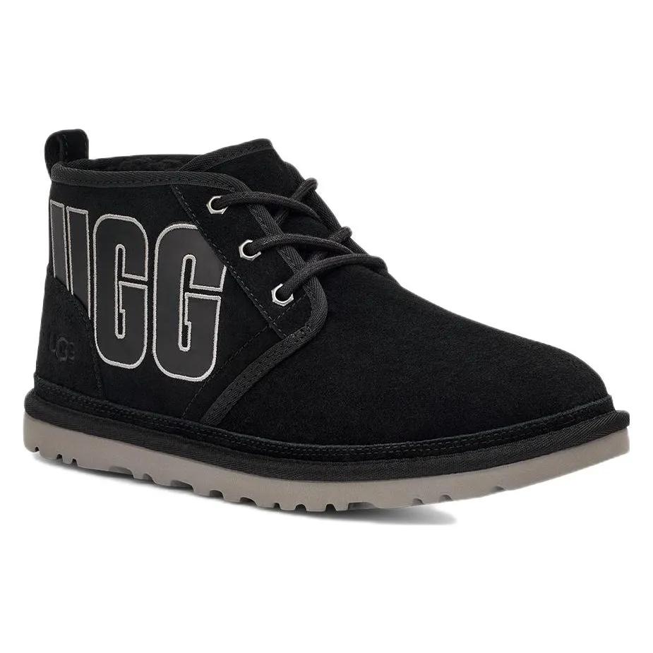UGG Neumel Graphic Outline Boot 'Black Grey' (Unisex) Black / Grey Suede Snow Boots 1130715 BGSD