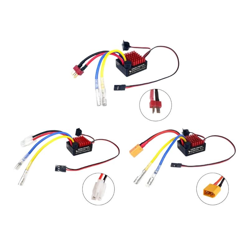 Waterproof 60A Brushed ESC For 1/10 Scale Crawlers Car With RTRs Plugs Play And LiPos Compatibility
