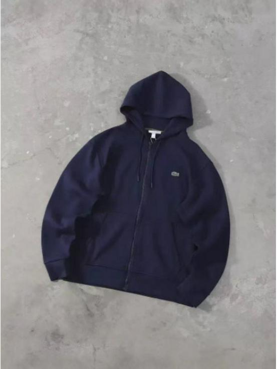 High-Quality Color Block Hoodie with Fish Embroidery, Zipper Cardigan Jacket for Men and Women