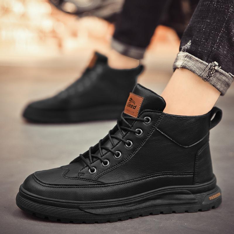 Herrskor skor herrskor Martin-kängor 2025 nya brittisk stil hög topp herrskor herrskor vardagsskinn