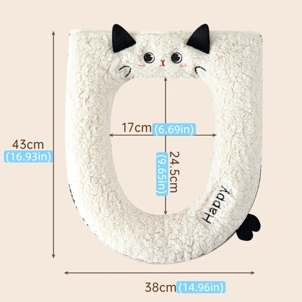 Warm Toilet Seat Cover Soft Toilet Seat Cushion Cartoon Universal Toilet Mat  Bathroom Use