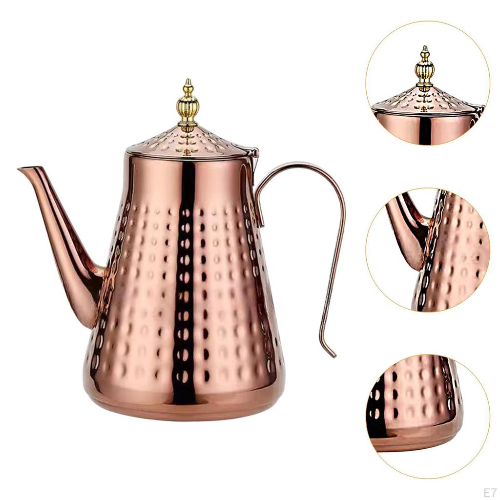 Gooseneck Teapot Stainless Steel Kettle for Induction Loose Leaf Tea