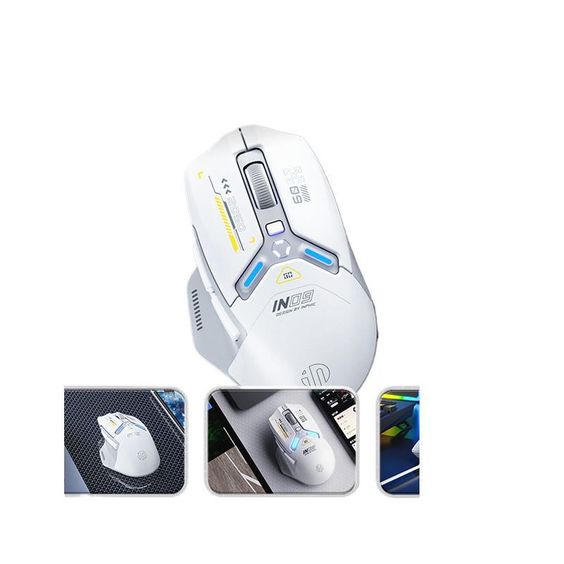 Inphic IN9 Wireless Bluetooth Gaming Mouse - Three-Mode, Wired, Rechargeable, Mechanical.
