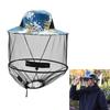 Camouflage Color Breathable Fishing Hat Sun Protective Adjustable Net Shielding Hat For Outdoor Activity Hiking Camping