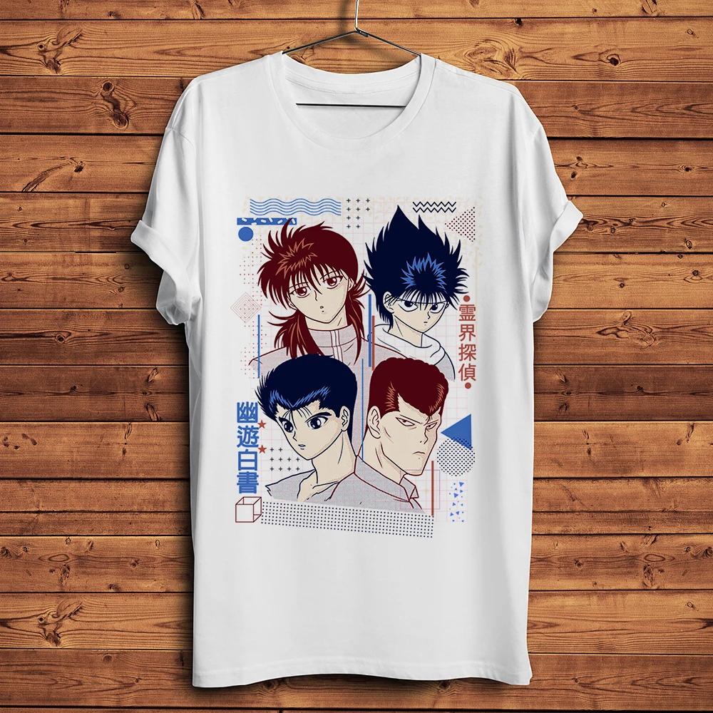 YuYu Hakusho Urameshi Yuusuke Kuwabara Kazuma Funny Anime T ShirtUnisex White Casual Short Sleeve TshirtUnisex Streetwear Tee S