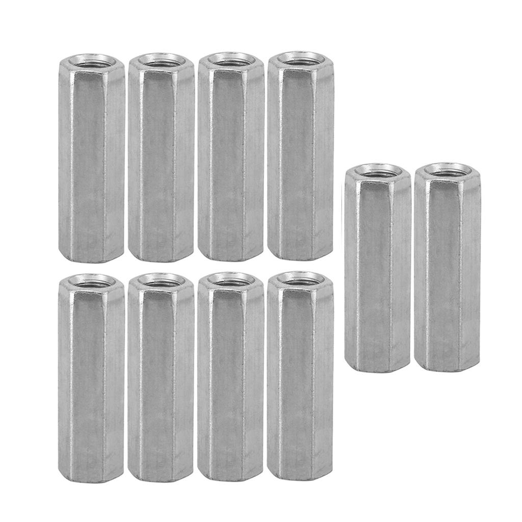 10pcs M8 Long Rod Nut Hex Hexagonal Sleeve Nut Standoff Threaded Fasteners (M8*40)