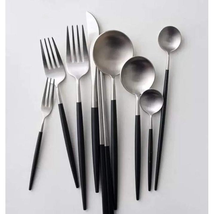 CutleryCutlery SetStylish CutleryGold CutleryNordic CutleryCampingSpoonForkKnifeTeaspoonCake ForkChopsticksStainless Steel Cutlery SetGlossy SetSharp