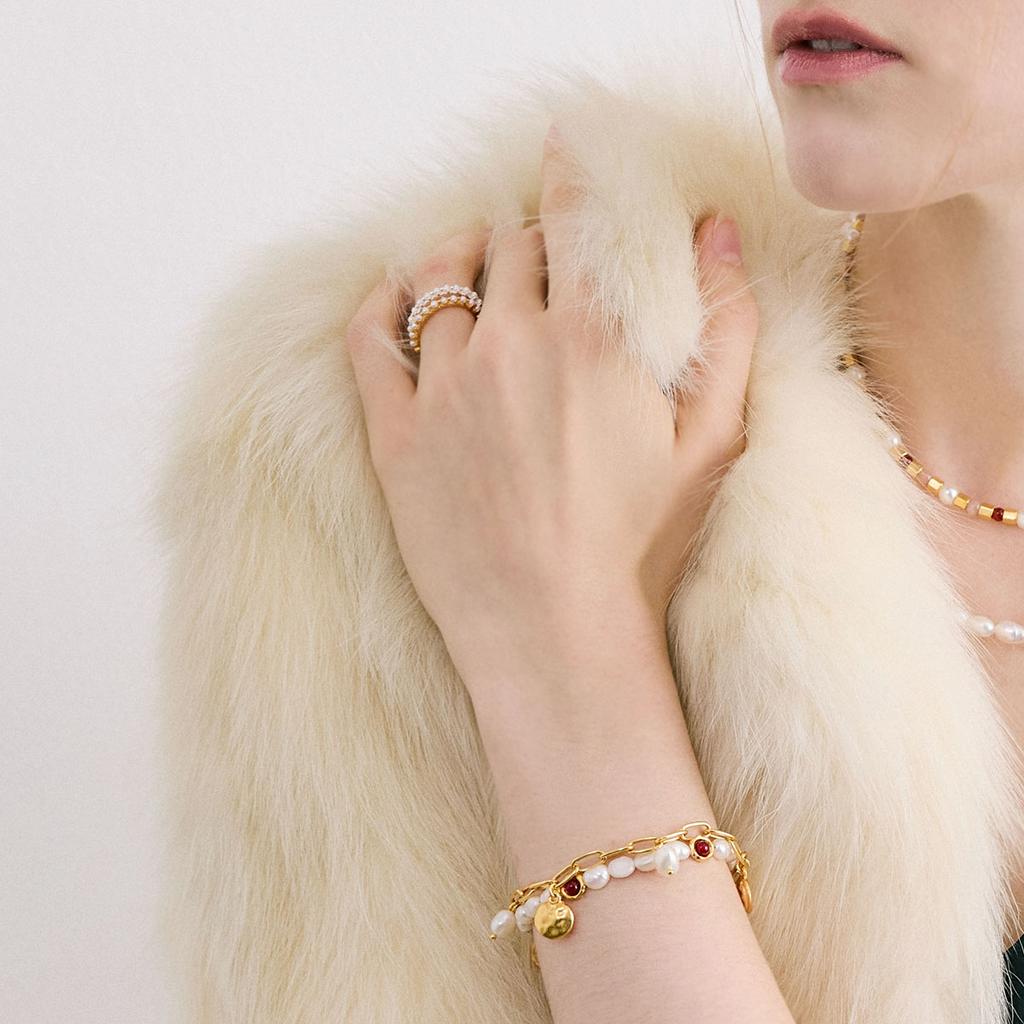 Mezmic Color Beads Pearl Bracelet