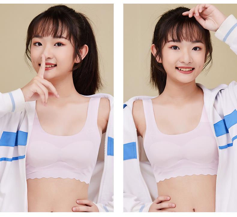 Seamless Ice Silk Sports Bra for Teen Girls