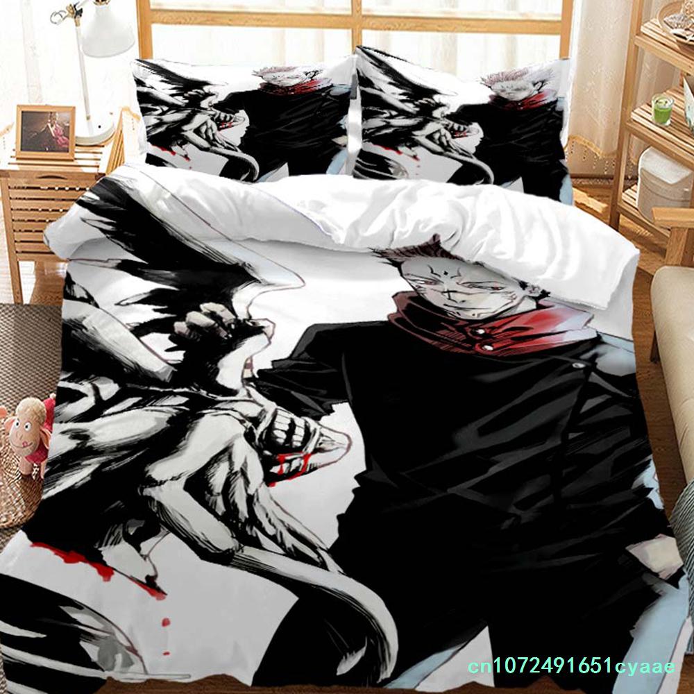 3D Anime Jujutsu Kaisen Digital Print Polyester Bedding Sets Covers Boys Duvet Cover Set For Teens Bedding Set Home Textiles