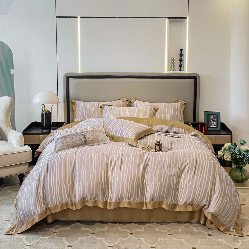 60 Tencel Lyocell Simple Solid Color Silk Smooth Four Piece Set Morica Mi
