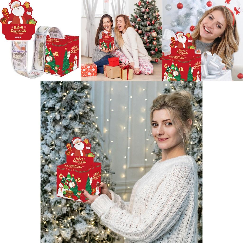 Red Santa Christmas Party Decoration Box With Paper Material For Festive Gift Storage