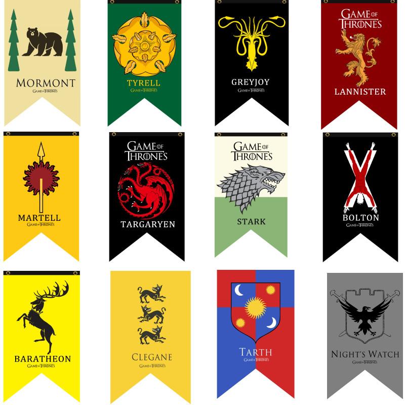 Thrones Of Game Pattern Printing Swallowtail Flag Outdoor Decoration Fashion
