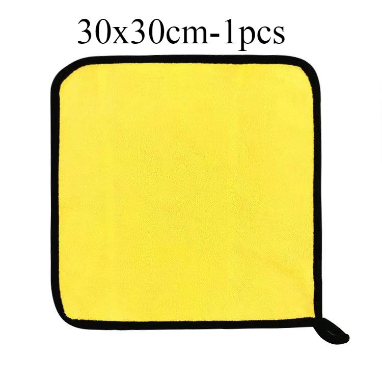 1/2/4pcs Microfiber Cleaning Towel Thicken Soft Drying Cloth Car Body Washing Towels Double Layer Clean Rags Car Accessories