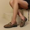 2024 Spring Autumn New Pointed Toe Women Shoes Fashionable Comfortable, Casual Leopard Single Shoes for Women Loafers D166