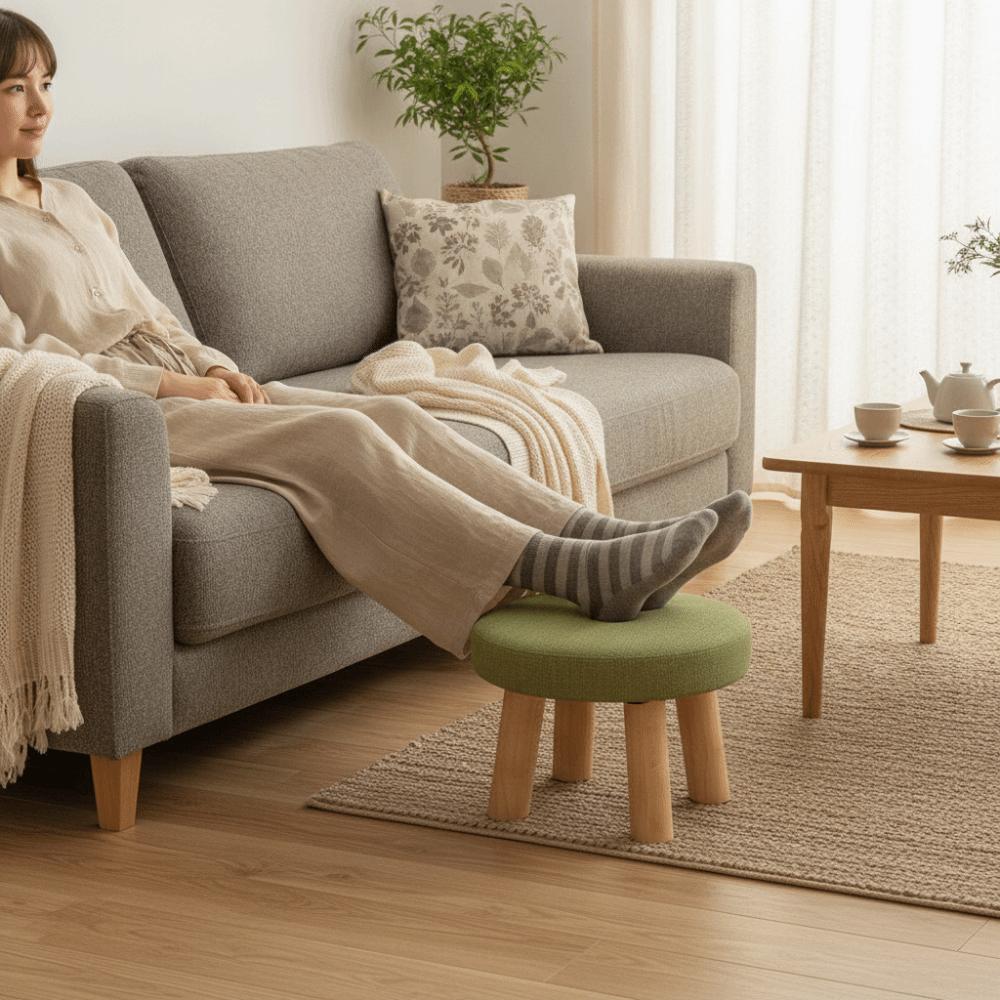 Soft Low Seat Wear-resistant Shoe Changing Chair Simple Small Footstool Ottoman Living Room