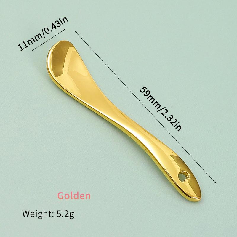 Hot Sale Metal Cosmetic Skincare Spatula,Mini Mask Facial Reusable Scoop,Makeup Beauty Spoons For Cream,Lotions,Moisturizer