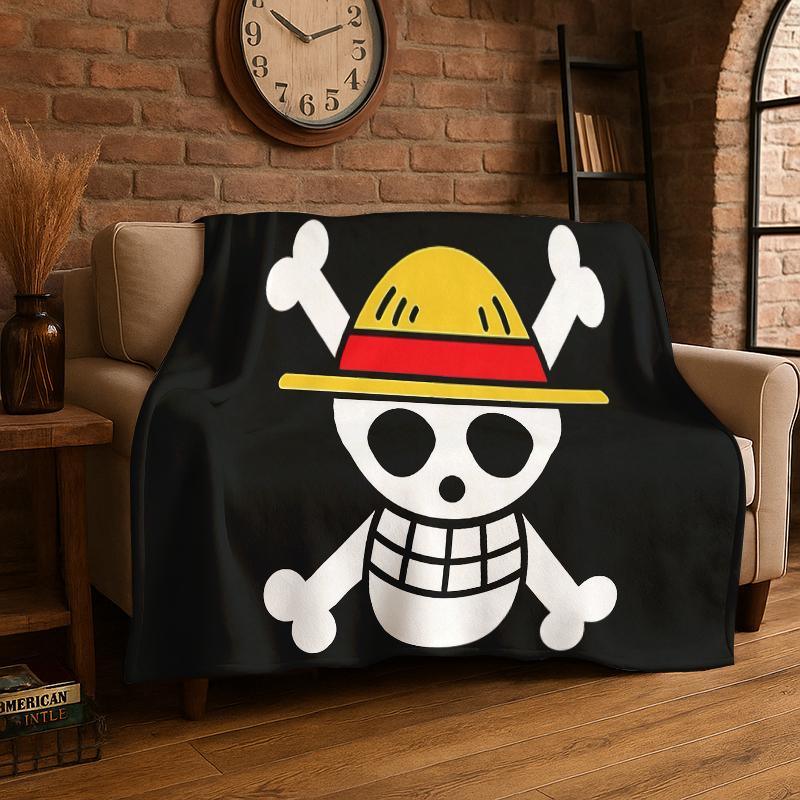 

Anime Zoro One P-Piece Cartoon Flannel Blanket Soft Warm Throw Blanket for Bedroom Living Room Bed Travel Camping Picnic Kid 75x90cm