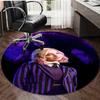 1pc Addams Family Wednesday Enid1 Design Printed Area Round Carpet for Bedroom Living Room Home Decor Rugs Mat Non Slip Mat Rug for Bedside