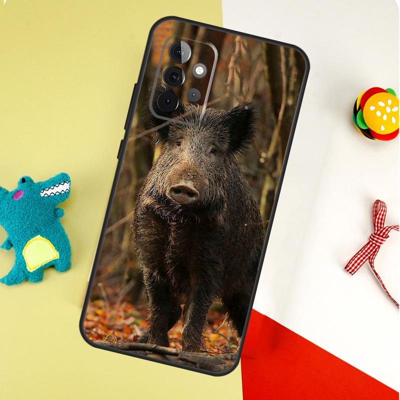 Wild Boar Pig Brown For Samsung Galaxy A55 A35 A15 A54 A34 A14 A53 A33 A13 A05 A06 A16 A22 A32 A52 Phone Case