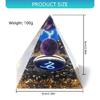 12 Zodiacs Orgone Crystal Pyramid,Amethysts Obsidians Healings Crystals Pyramid Constellations Pyramid for Money Health