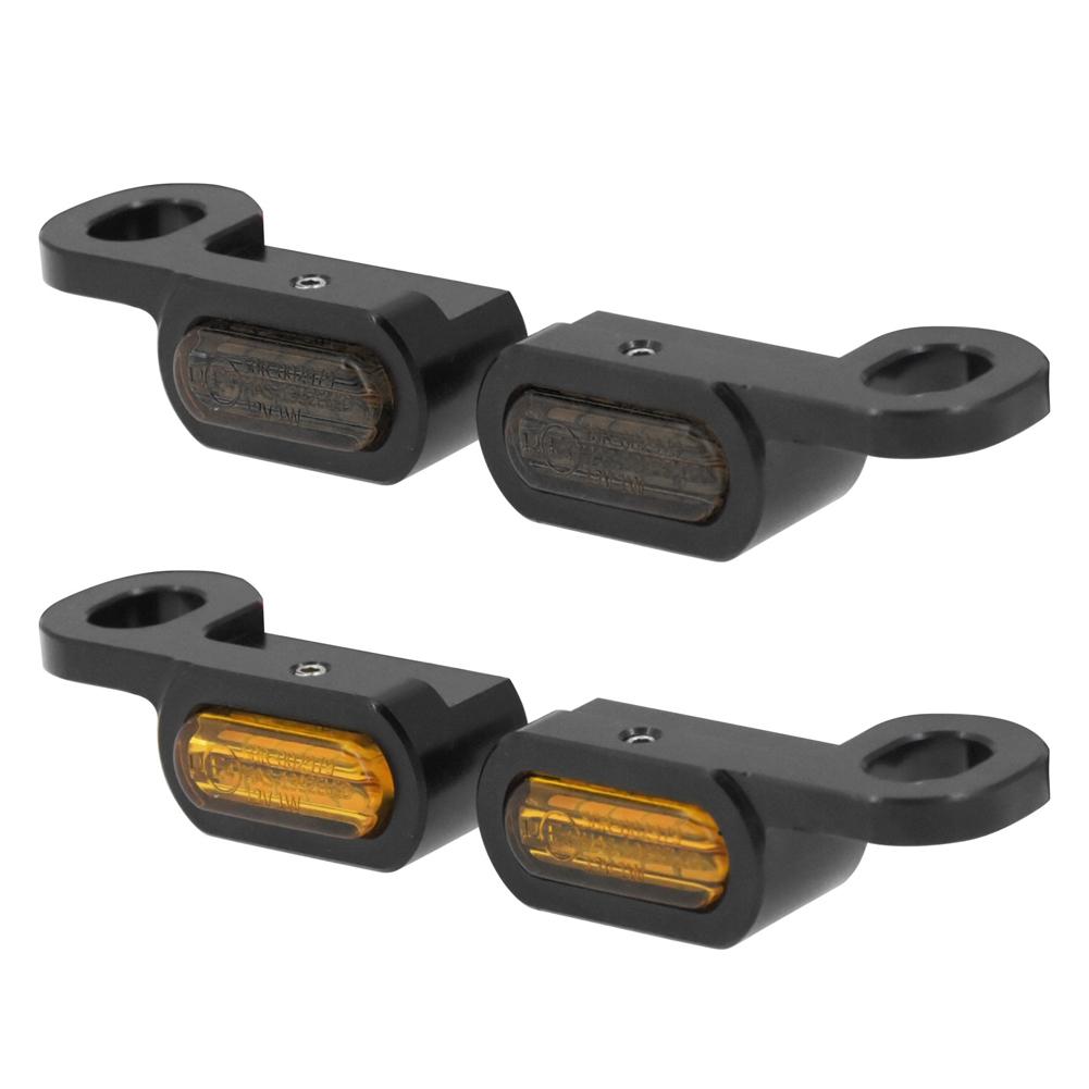 2Pcs Motorcycle LED Turn Signal Amber Light E Mark For Harley Softail Touring Road King FLTRX FLHT FLHX 14-23 Softail 16-17
