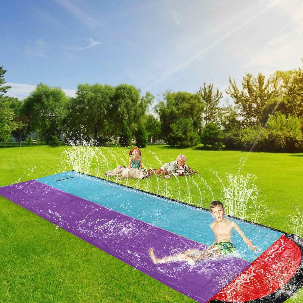 Children Surf Water Slide Outdoor Garden Racing Lawn Water Slide Spray Summer Water Games Pool Toy Toboggan Aquatiqu