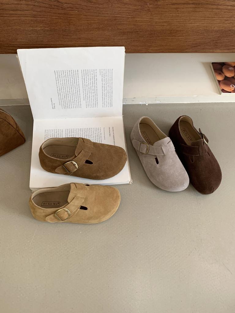 2025 new matte leather thick-soled heightening belt buckle Boken Love casual women's shoes