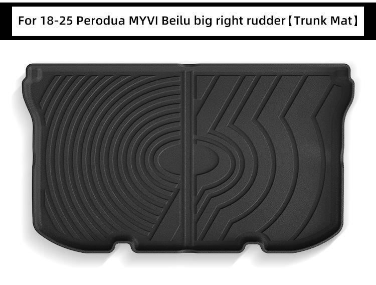 Dedicated TPE Floor and Trunk Mats for 2018-2025 Perodua MYVI Models