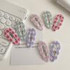 1pc Fashion Hair Ornament Clouds Hair Clips Sweet Headwear Grid Bang Clip INS Style Hairpin Girls