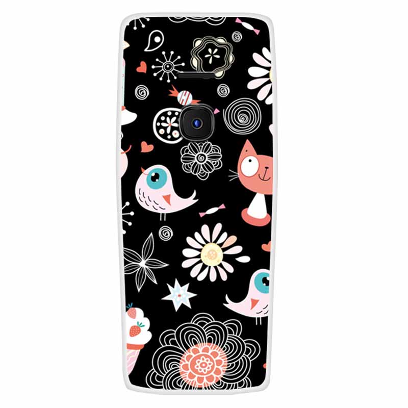 For Nokia 8210 4G Case Soft Silicone Space Landscape Covers for Nokia 6300 4G Cases Colorful Bumpers Cat Phone Protective Bags