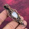 Rainbow Moonstone Pendant Copper Wire Wrapped Pendant Natural Gemstone Jewelry