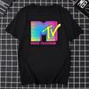 Pánské oblečení Retro tričko Vintage Rock Hip Hop Televizní tričko Léto Unisex Ležérní tričko Mtv Hudební televize Grafická trička Trička